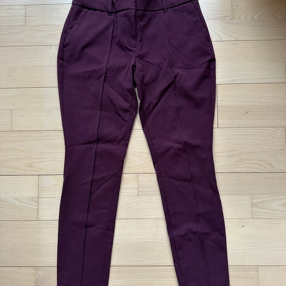 Bar III Deep Burgundy Skinny Pants